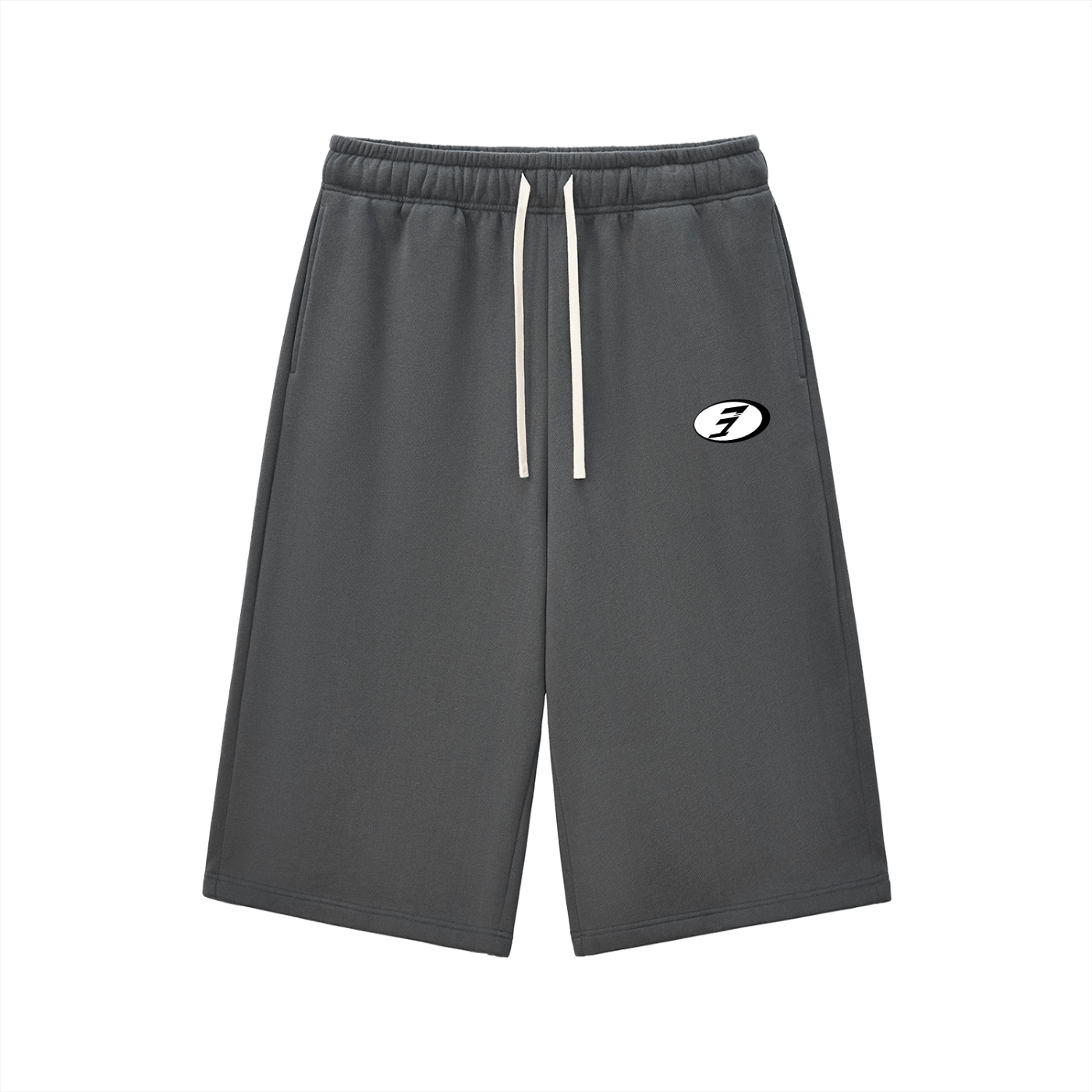 Relaxed Drawstring Three-quarter Sweatpants