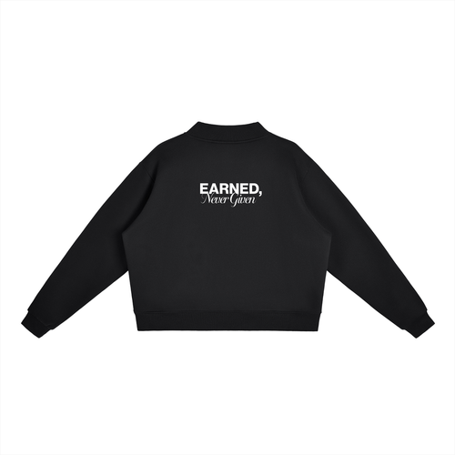 Essential Fleece Mock-Neck Crew Sweatshirt
