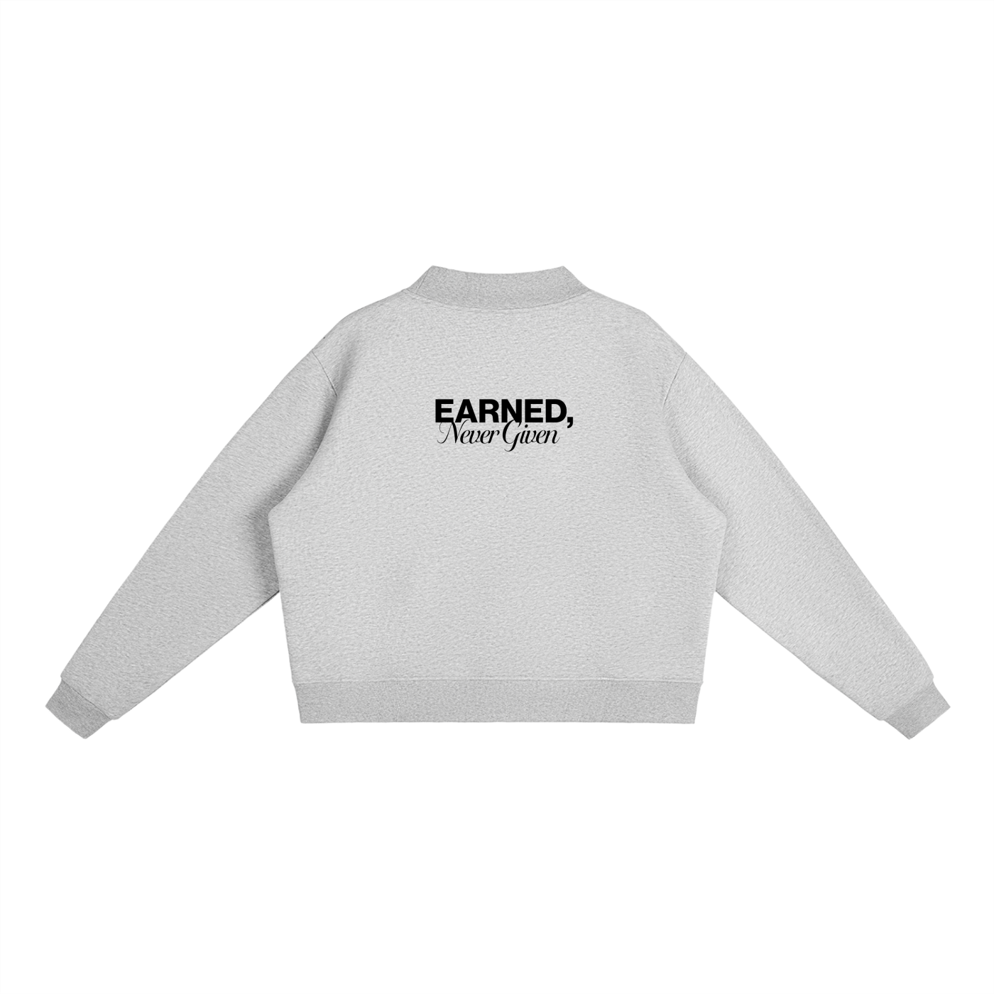 Essential Fleece Mock-Neck Crew Sweatshirt