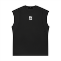 Spliced Panel Sleeveless Muscle T-Shirt