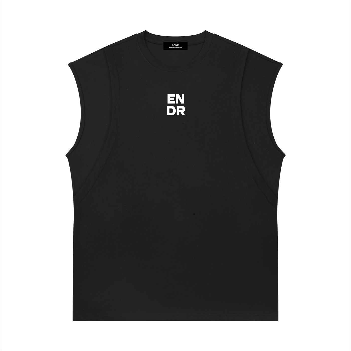Spliced Panel Sleeveless Muscle T-Shirt