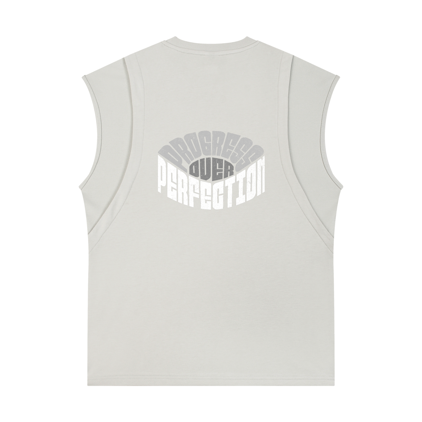 Spliced Panel Sleeveless Muscle T-Shirt